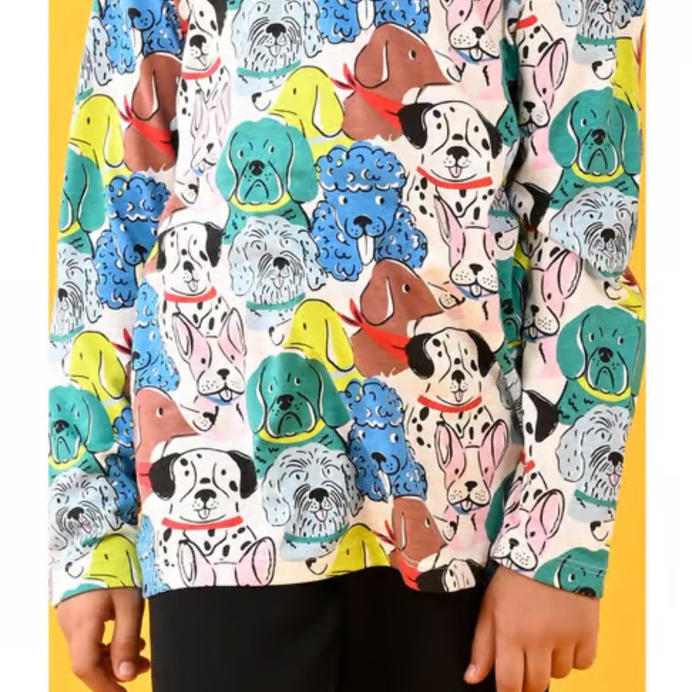 boys size 7 Dog Puppy crew neck sweatshirt Dog Park